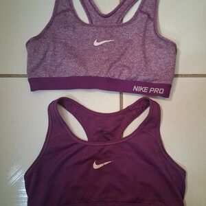 Nike Pro Purple Sports Bras